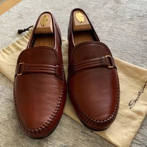 Santoni Men’s brown leather loafers